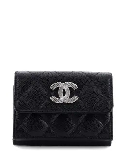 CHANEL Pre-Owned: Чёрный кошелёк 