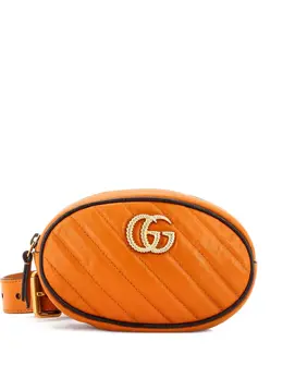 Gucci Pre-Owned: Оранжевая поясная сумка 