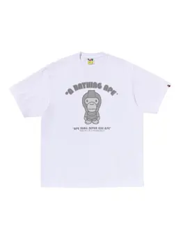 A BATHING APE®: Белая футболка 