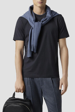 Corneliani: Тёмная футболка 