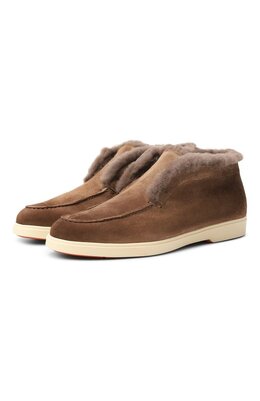 Santoni: Коричневые ботинки 