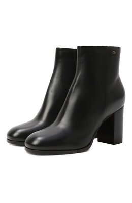 Santoni: Чёрные ботинки 