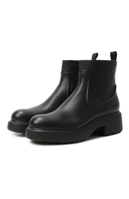 Santoni: Чёрные ботинки 