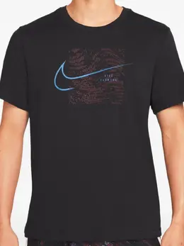 Nike: Чёрная футболка  Dri FIT