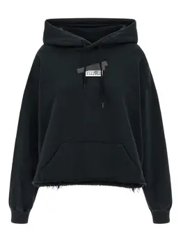 MM6 Maison Margiela: Чёрная толстовка 