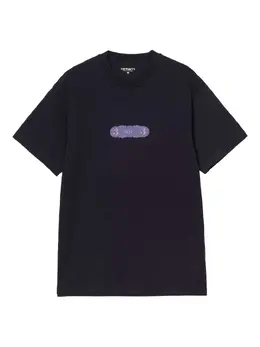 Carhartt WIP: Синяя футболка 