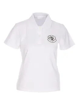 Moncler: Белое поло 