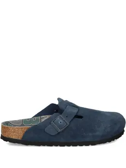 Birkenstock: Синие сабо  Boston