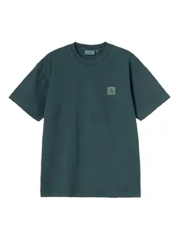 Carhartt WIP: Голубая футболка 