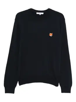 Maison Kitsuné: Чёрный свитер 