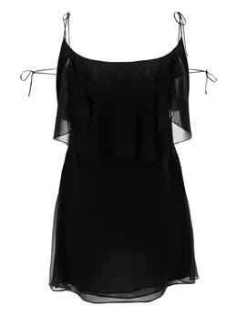 Saint Laurent: Платье с оборками 
