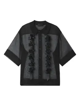 Simone Rocha: Рубашка с растительным принтом 