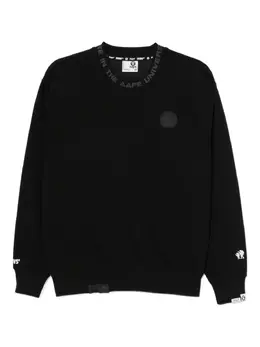 AAPE BY *A BATHING APE®: Чёрный свитшот 