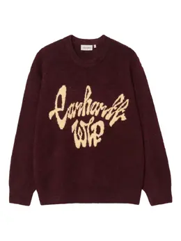 Carhartt WIP: Бордовый свитер 