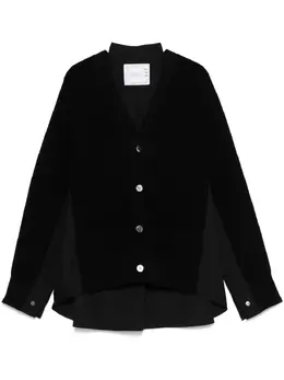 sacai: Чёрный кардиган 