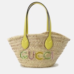 Gucci: Жёлтая сумка  Basket