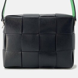 Bottega Veneta: Чёрная сумка  Maxi Intrecciato