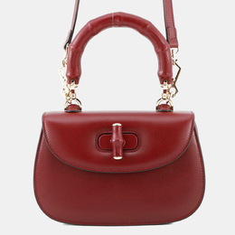Gucci: Красная сумка на руку  Bamboo
