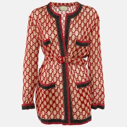 Gucci: Красная куртка  GG