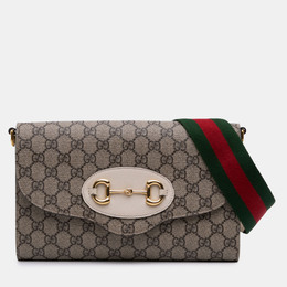 Gucci: Коричневая сумка  Horsebit 1955