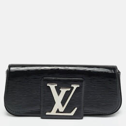 Louis Vuitton: Чёрный клатч  Épi