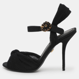 Dolce & Gabbana: Чёрные сандалии 