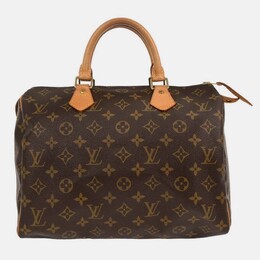 Louis Vuitton: Коричневая сумка  Speedy 30