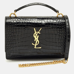 Saint Laurent Paris: Чёрный кошелёк  Sunset