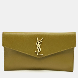 Saint Laurent Paris: Зелёный клатч  Uptown