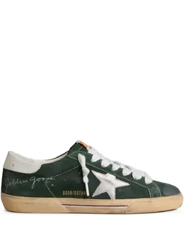 Golden Goose: Зелёные кроссовки  Super Star