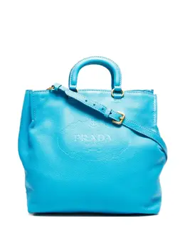 Prada Pre-Owned: Голубая сумка-шоппер 