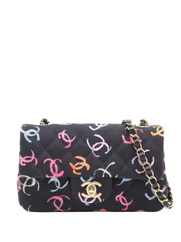 CHANEL Pre-Owned: Голубая сумка через плечо 