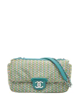 CHANEL Pre-Owned: Серебристая сумка через плечо 