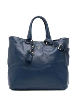 Prada Pre-Owned: Голубая сумка-шоппер 