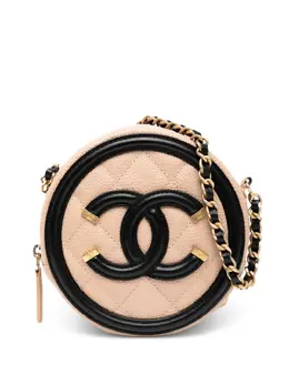 CHANEL Pre-Owned: Коричневая сумка через плечо 