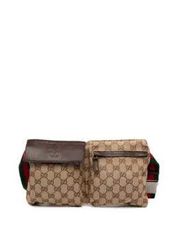 Gucci Pre-Owned: Коричневая поясная сумка 