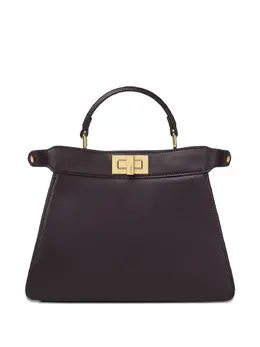 FENDI: Тёмная сумка-шоппер  Peekaboo ISeeU
