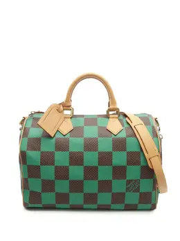 Louis Vuitton Pre-Owned: Зелёная сумка 