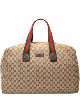 Gucci Pre-Owned: Коричневая дорожная сумка 