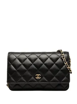 CHANEL Pre-Owned: Чёрный кошелёк 