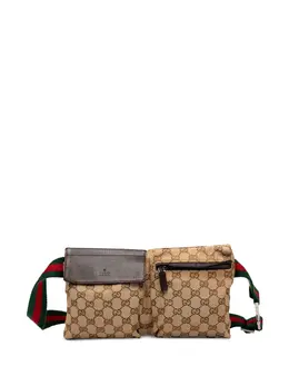 Gucci Pre-Owned: Коричневая поясная сумка 