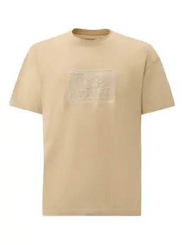 C.P. Company: Бежевая футболка 