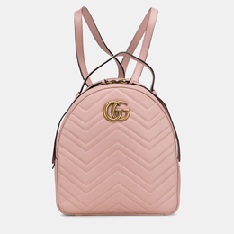 Gucci: Розовый рюкзак  GG Marmont