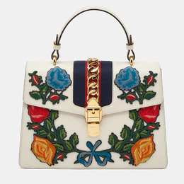 Gucci: Белая сумка на руку  Sylvie