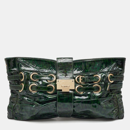 Jimmy Choo: Зелёный клатч 
