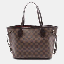 Louis Vuitton: Коричневая сумка-шоппер  Neverfull