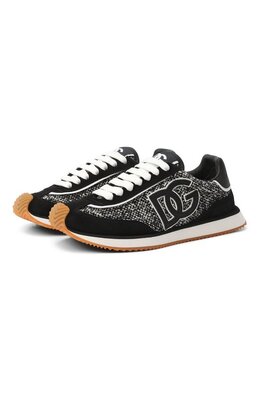 Dolce & Gabbana: Чёрные кроссовки  DG