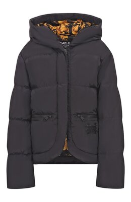Versace Jeans Couture: Чёрный пуховик 