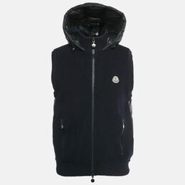 Moncler: Синий жилет 