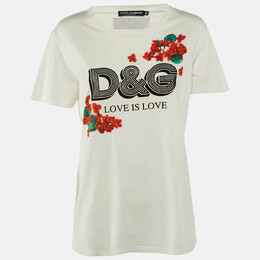 Dolce & Gabbana: Белая футболка  DG